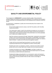 politica de calidad y medio ambiente