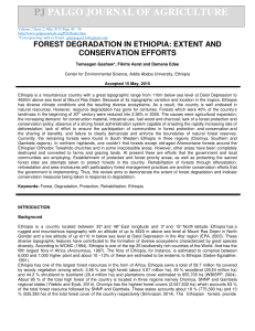FOREST DEGRADATION IN ETHIOPIA: EXTENT AND