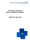 Thinking of Declining Blood or Blood Products?