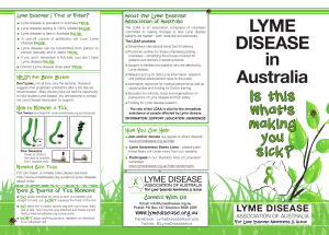 LYME DISEASE in Australia - Lyme Disease Association of Australia