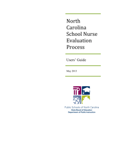 North Carolina School Nurse Evaluation Process