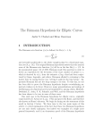 The Riemann Hypothesis for Elliptic Curves