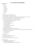 The Cell Cycle- Guided Notes