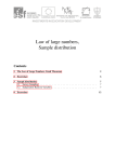 Law of large numbers, Sample distribution