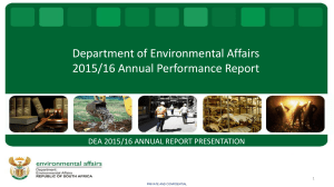 DEA Annual Report presentation