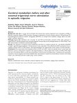 Cerebral metabolism before and after external trigeminal nerve