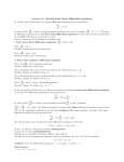 Lecture 10 - Second order linear differential equations