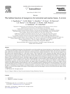 The habitat function of mangroves for terrestrial and marine fauna: A