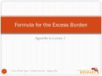Formula for the Excess Burden
