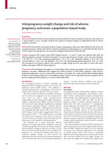 Interpregnancy weight change and risk of adverse pregnancy