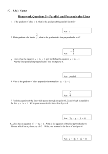 Parallel and Perpendicular Lines - Teachnet-UK