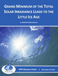 Grand Minimum of the Total Solar Irradiance Leads to the Little Ice Age