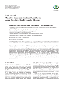 Oxidative Stress and Salvia miltiorrhiza in Aging