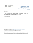 The Role of Distributive and Procedural Justice in Predicting