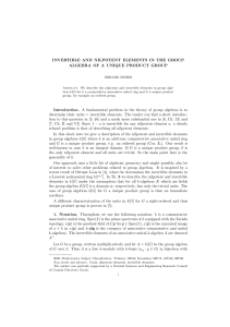 Invertible and nilpotent elements in the group algebra of a