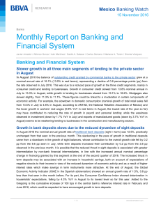 Monthly Report on Banking and Financial System