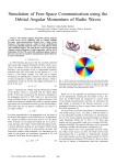 Simulation of Free-Space Communication using the Orbital Angular