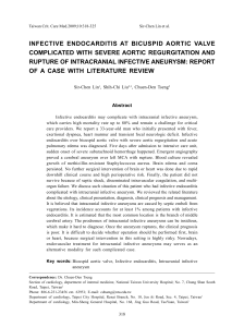 infective endocarditis at bicuspid aortic valve complicated with