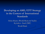 Presentation on Developing an AML/CFT Strategy in the Context of