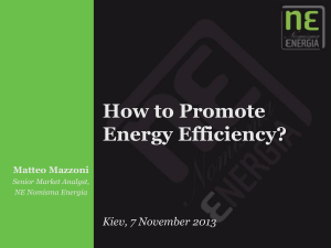 Ukraine * Energy Efficiency Kiev, 7 November 2013