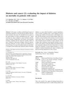 Diabetes and cancer (2): evaluating the impact of diabetes on