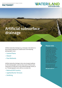Artificial subsurface drainage