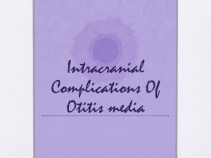Intracranial Complications Of Otitis media