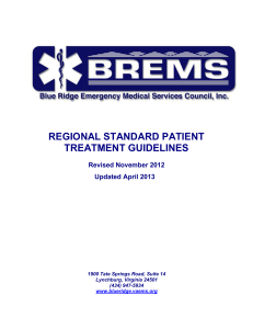 regional standard patient treatment guidelines