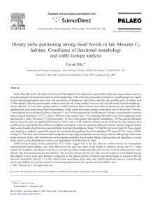 Dietary niche partitioning among fossil bovids in late Miocene C3