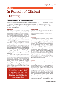 In Pursuit of Clinical Training