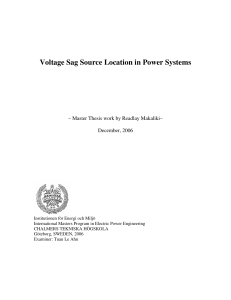 Voltage Sag Source Location in Power Systems
