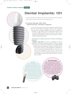 Dental Implants: 101