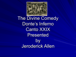 The Divine Comedy Donte`s Inferno Canto XXIX