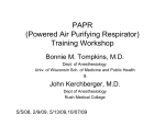 PAPR Training Workshop - University of Wisconsin School of