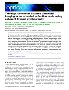 Tabletop nanometer extreme ultraviolet imaging in an