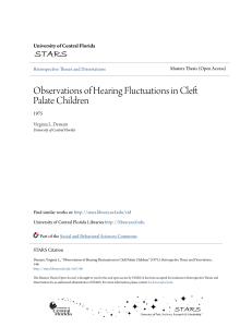 Observations of Hearing Fluctuations in Cleft Palate Children