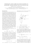 Estimating the velocity profile and acoustical quantities of a