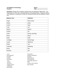 2.01 Medical Terminology Name: Handout Date: Directions: Review