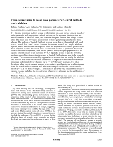 From seismic noise to ocean wave parameters