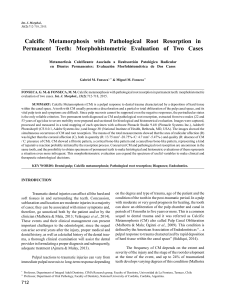 Calcific Metamorphosis with Pathological Root Resorption