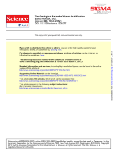 The Geological Record of Ocean Acidification