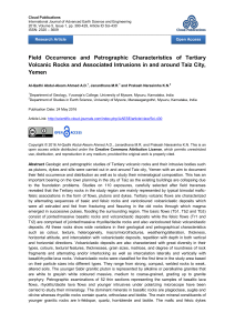 Field Occurrence and Petrographic Characteristics of Tertiary