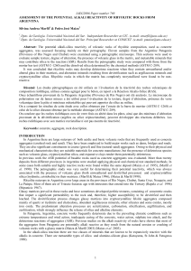 assessment of the potential alkali reactivity of rhyolitic rocks from