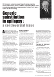 Generic substitution in epilepsy