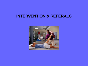 Intervention and Referrals