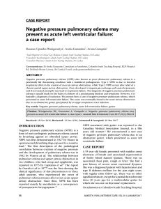 Negative pressure pulmonary edema may present as acute left