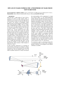 spicam on mars express:the atmosphere of mars from top to bottom
