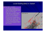 Local Earthquakes in Sabah