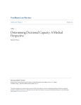 Determining Decisional Capacity: A Medical Perspective