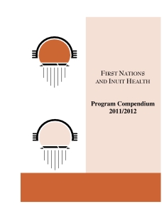 First Nations and Inuit Health Program compendium 2011/2012